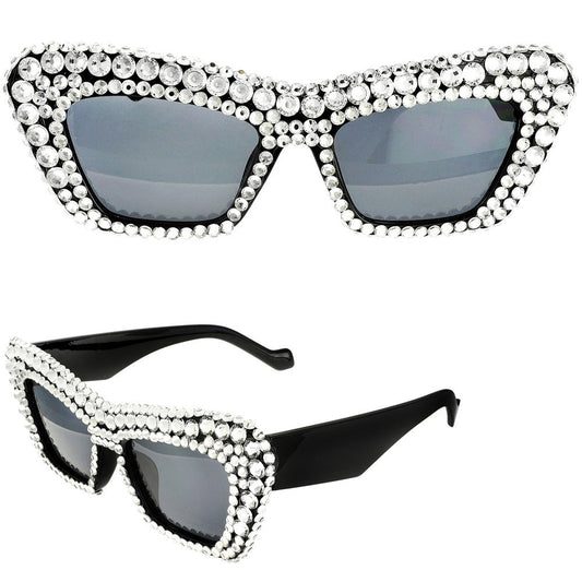Sparkling Rhinestone Cat Eye Sunglasses