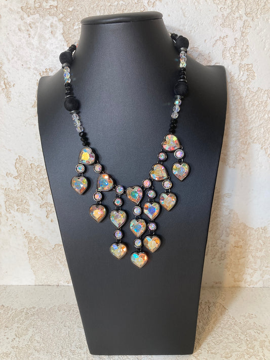 Crystal and Suede Necklace