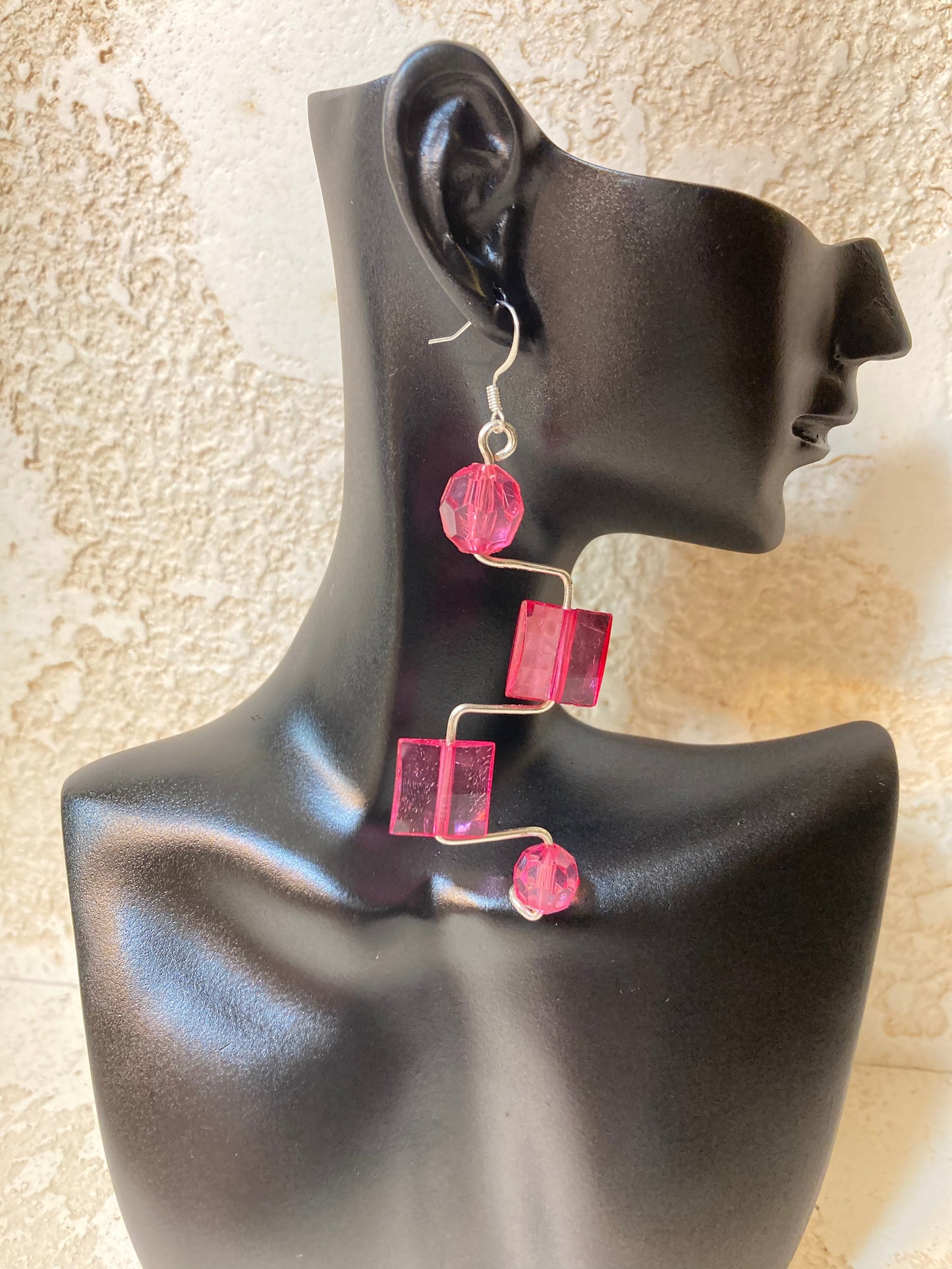 Pink Zig Zag Earrings