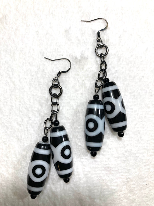 Black and White Safari Earrings