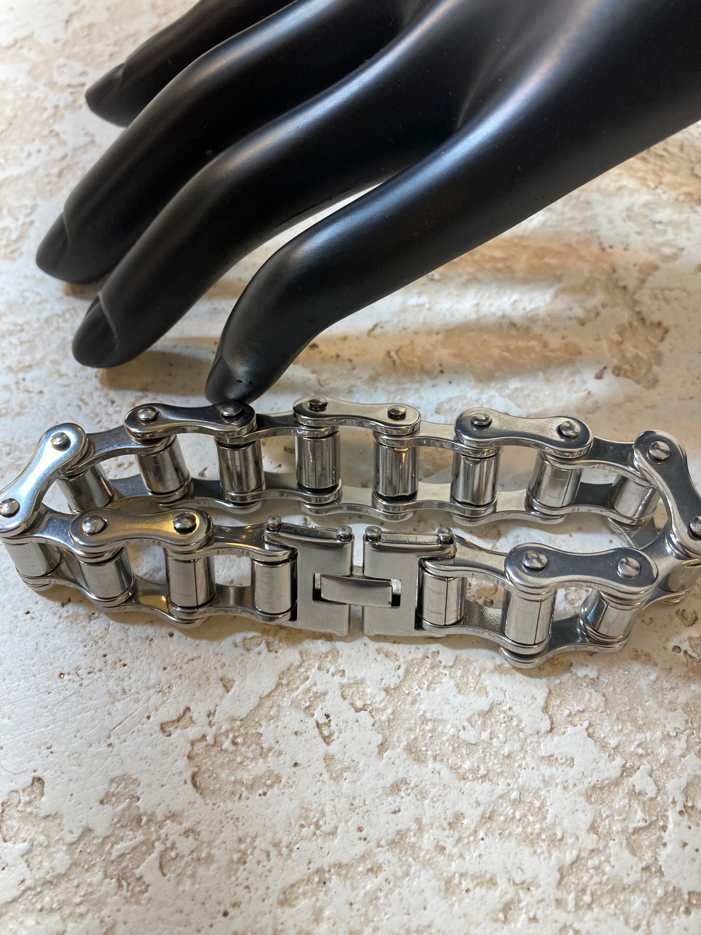 Buy Silver Bike Chain Bracelet