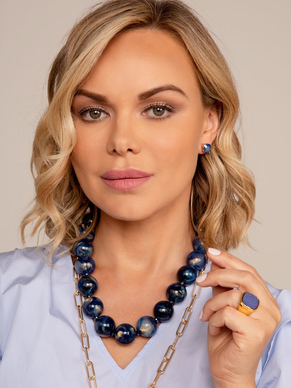 Blue Beaded Necklace - Buy Blue Beaded Necklace online in India