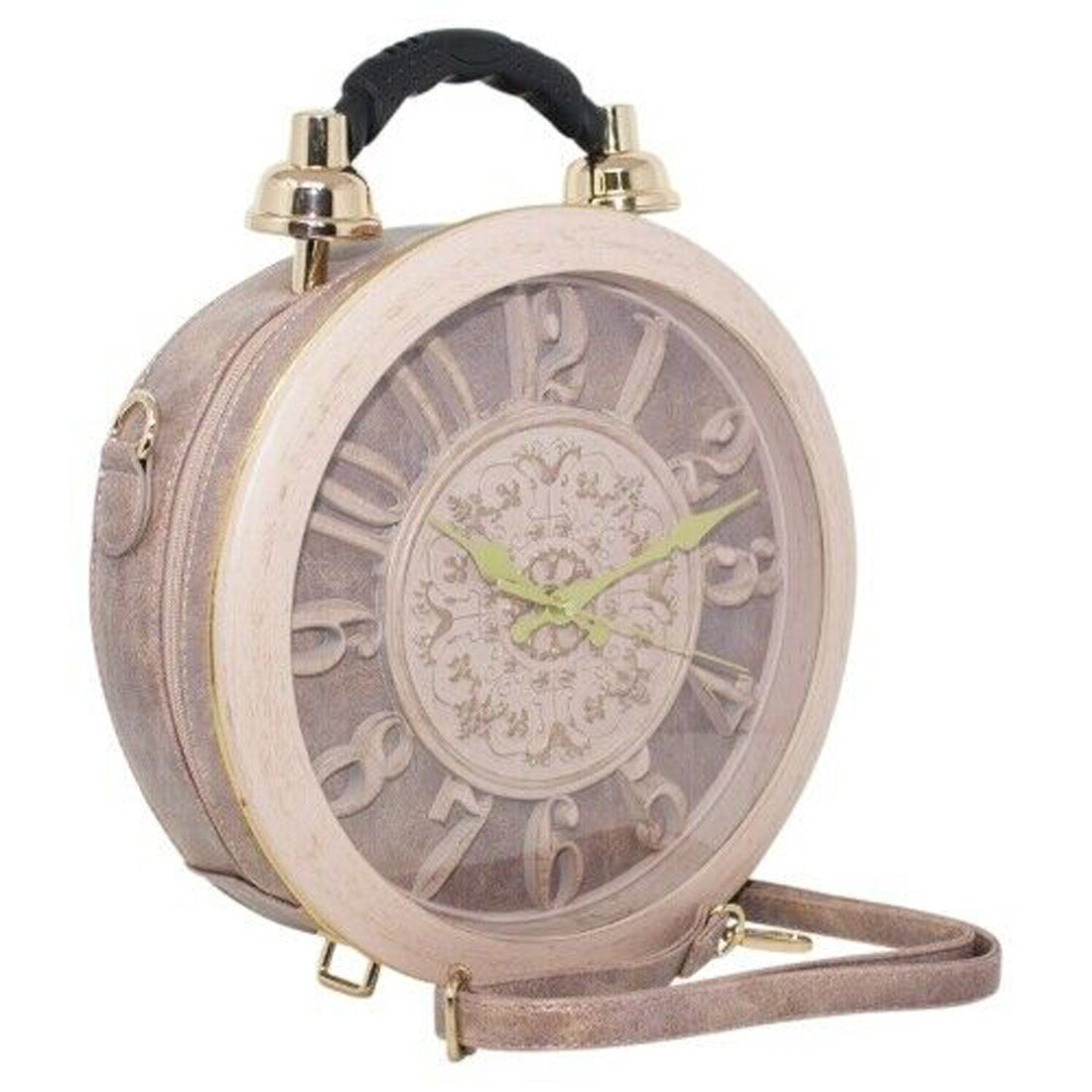 Diophy Clock Vintage Handbag-Apricot